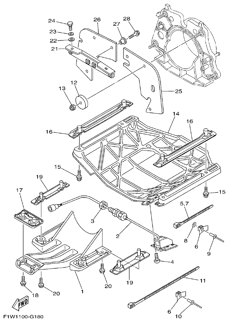 Yamaha FX1800A-H(6S51)F1W7 JET UNIT 4 parts diagram